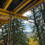 Framed formwork for the construction of a hotel complex in Yablunytsia