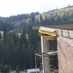 Framed formwork for the construction of a hotel complex in Yablunytsia