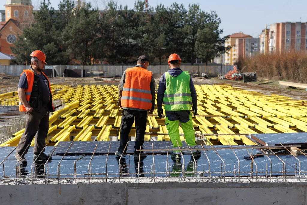Formwork Installation at the Veterans' Center in Uzhhorod