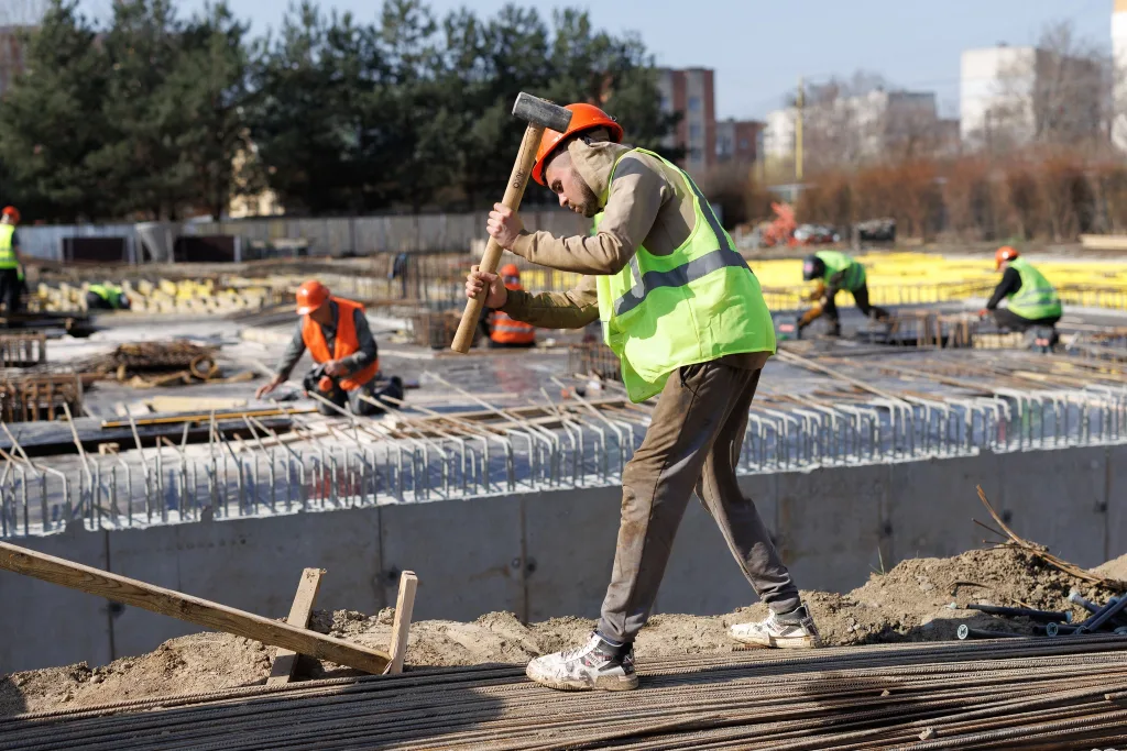 Formwork Installation at the Veterans' Center in Uzhhorod
